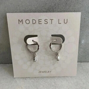 COPY - Sterling Silver Crystal Huggie Hoop Earrings